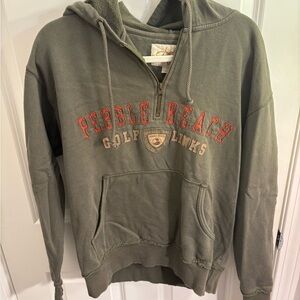Vintage Y2K Pebble Beach Golf Hoodie 3/4 zip M